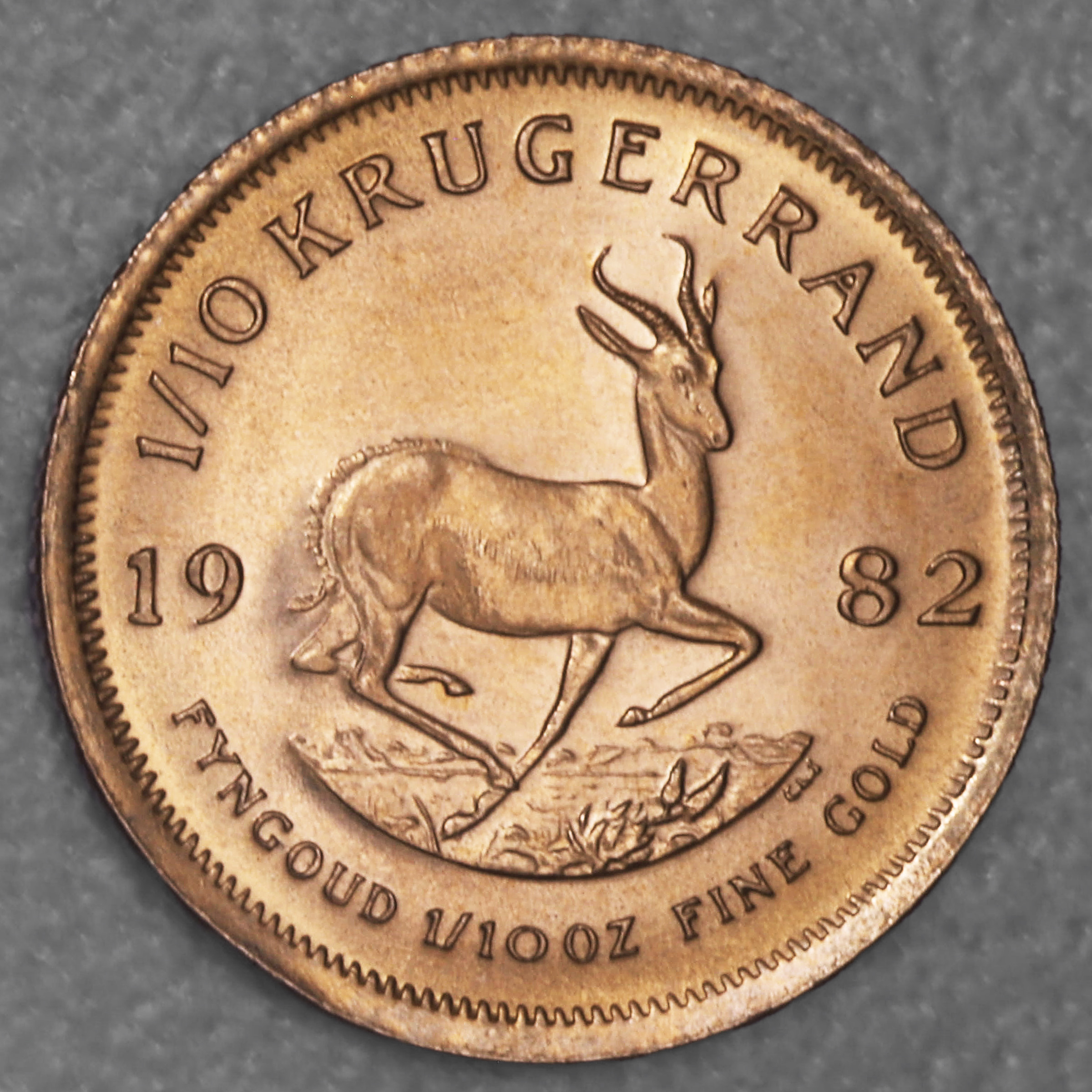 Goldmünze 1/10oz "Krügerrand" 1982 (Südafrika) - Hauptansicht