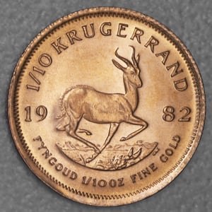 Goldmünze 1/10oz "Krügerrand" 1982 (Südafrika) - Hauptansicht