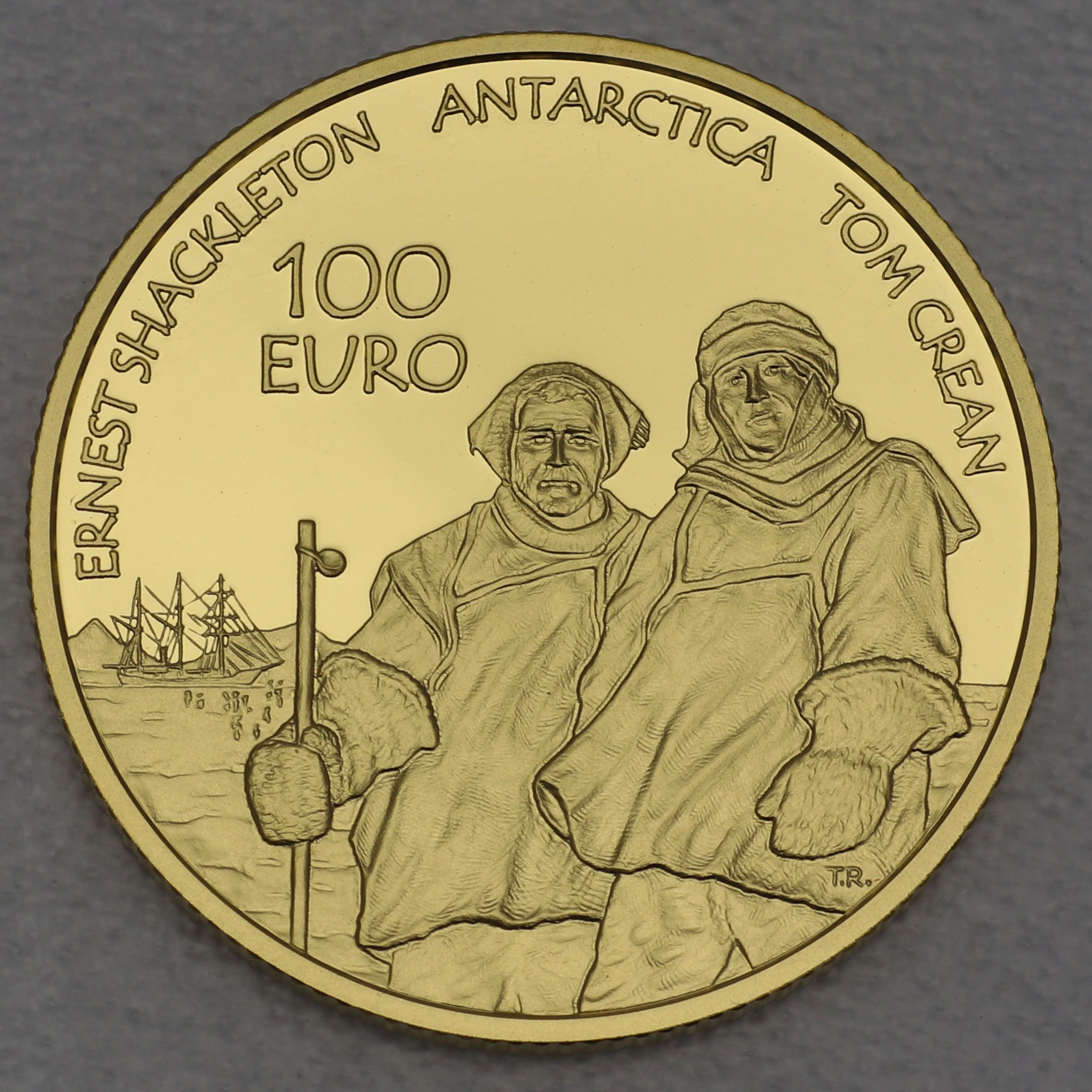 Goldmünze 100 Euro "Antarctic Explorer" 2008 Ernest Shackleton & Tom Crean (Irland) - Hauptansicht