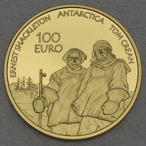 Goldmünze 100 Euro "Antarctic Explorer" 2008 Ernest Shackleton & Tom Crean (Irland) - Hauptansicht