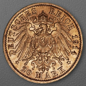 Goldmünze 20 Mark "Friedrich II." 1914-G J.192 (Baden) - Miniaturansicht 2