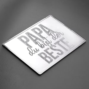 Silberbarren 100g "Papa, du bist der Beste" Gravur-Silbertafel - Miniaturansicht 3