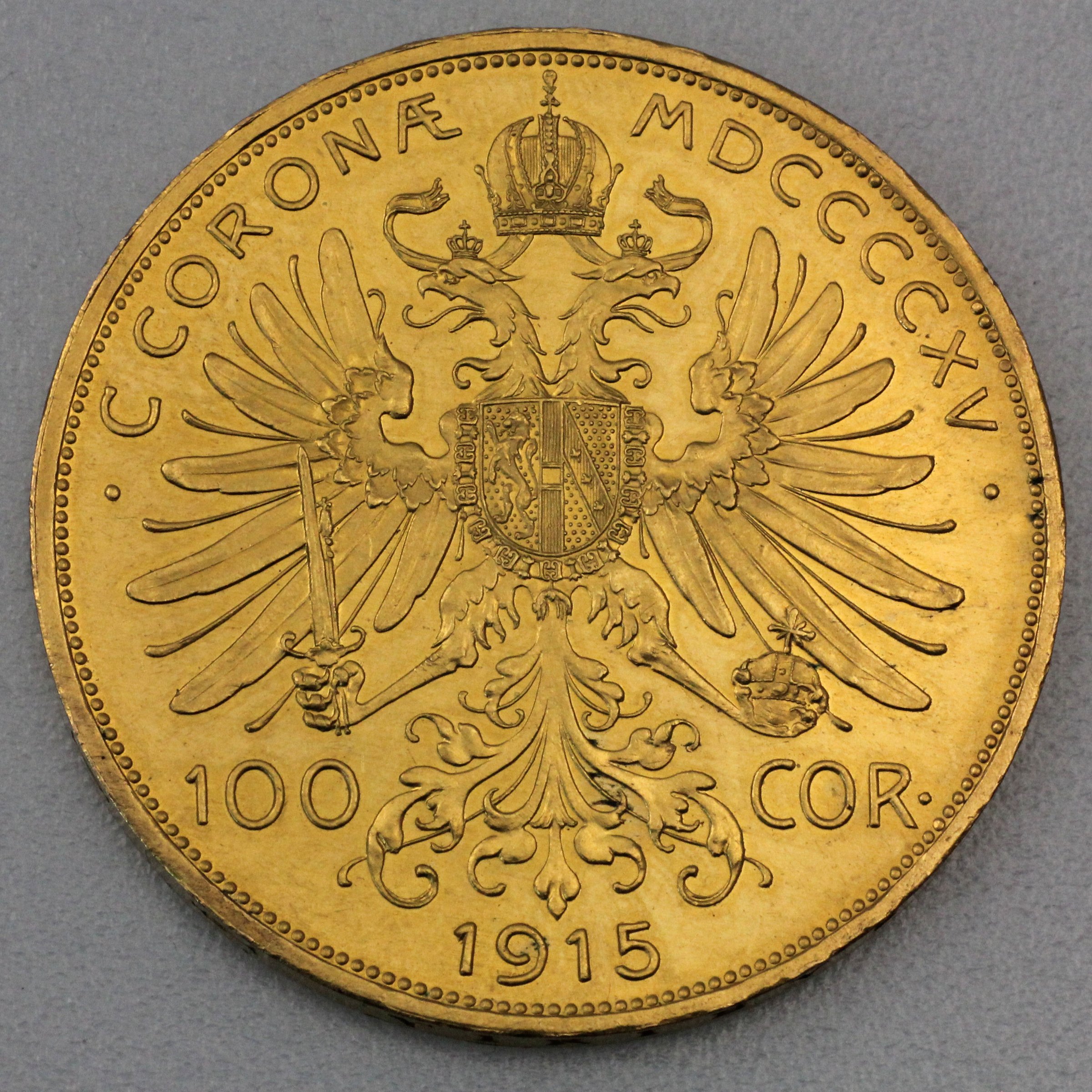 Goldmünze 100 Kronen "Franz Joseph I." 1915 Nachprägung (Österreich) - Detailansicht 1