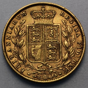 Goldmünze 1 Sovereign "Victoria" Wappen (Großbritannien) - Miniaturansicht 4