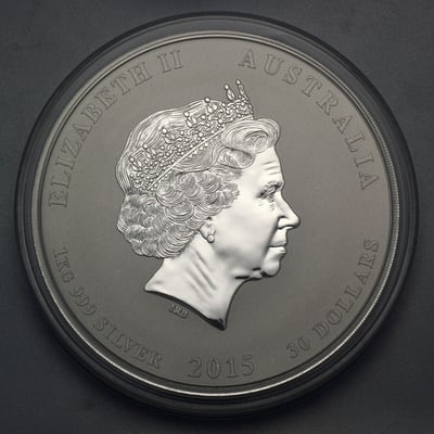 Silbermünze 1kg "Ziege" 2015 Lunar II – Year of the Goat (Australien) - Miniaturansicht 2