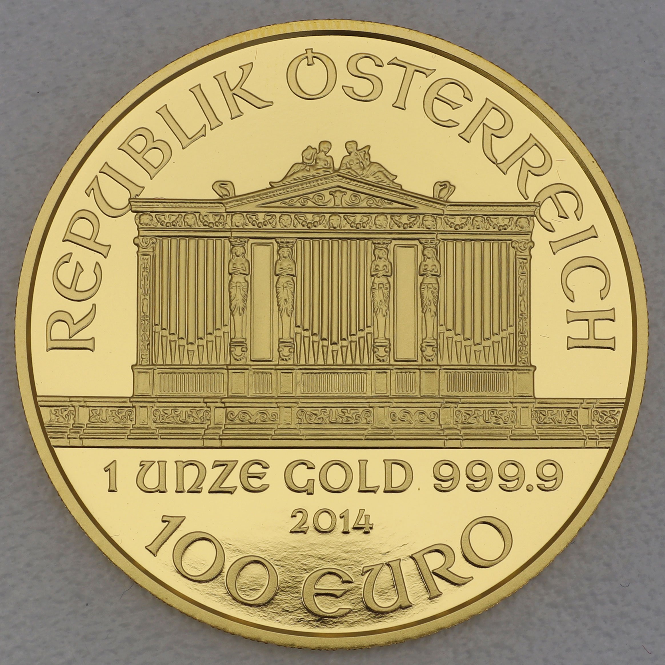 Goldmünzen "Wiener Philharmoniker" 2014 (PP) Set – 2-teilig 1oz+1/4oz (Österreich) - Detailansicht 3