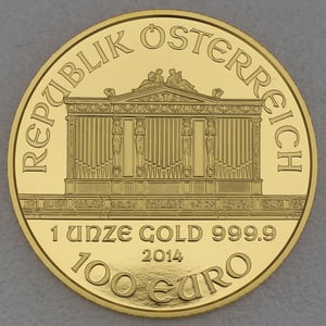Goldmünzen "Wiener Philharmoniker" 2014 (PP) Set – 2-teilig 1oz+1/4oz (Österreich) - Miniaturansicht 4