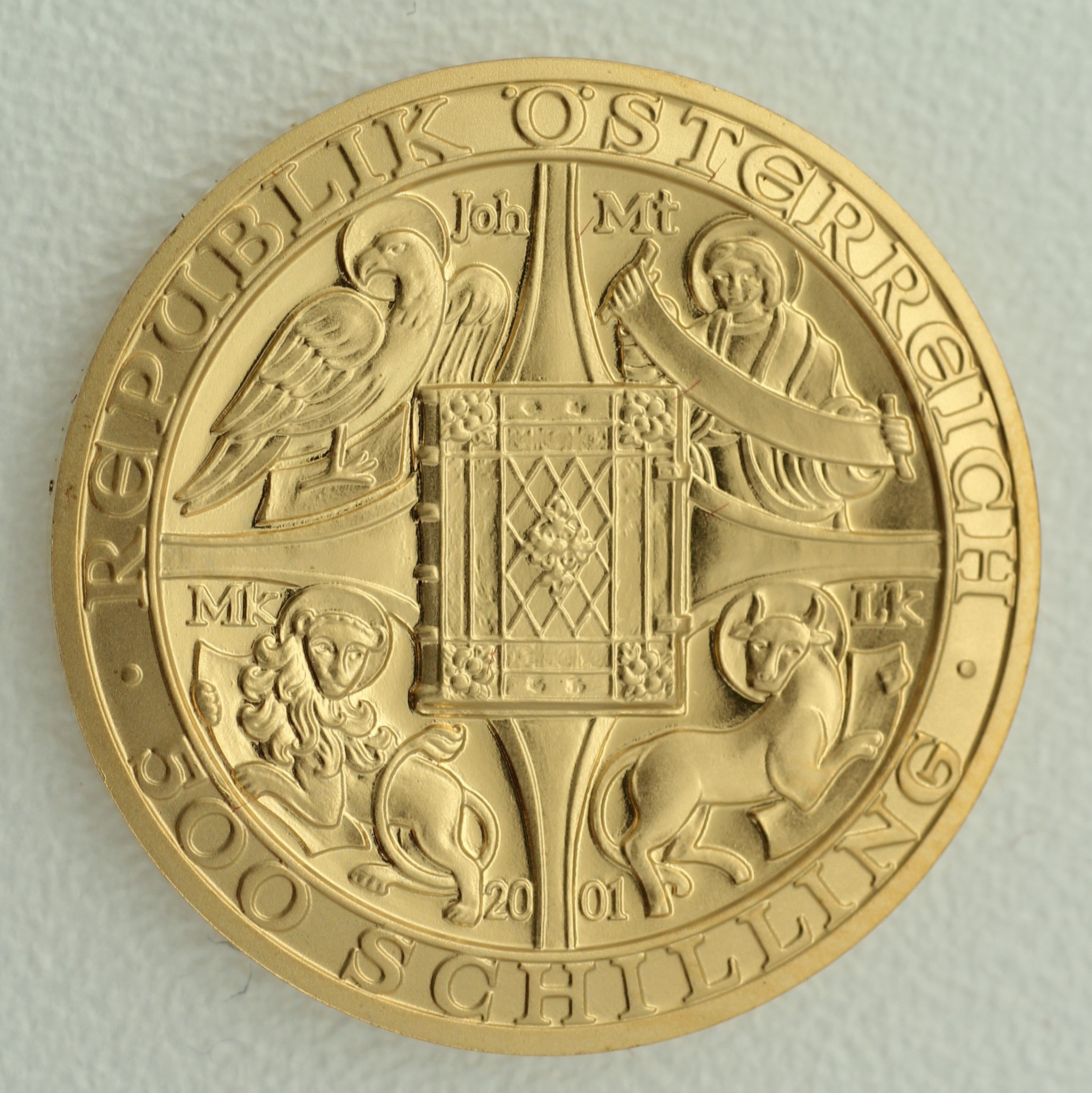 Goldmünze 500 Schilling "Die Bibel" 2001 (PP) 2000 Jahre Christentum (Österreich) - Hauptansicht