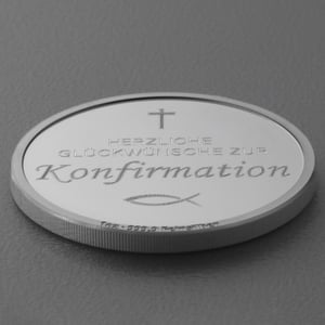 Silbermedaille 1oz "Konfirmation" Gravurmedaille - Miniaturansicht 3