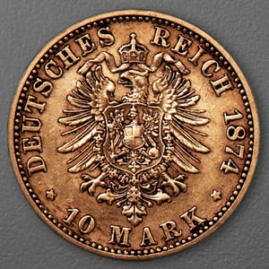 Goldmünze 10 Mark "Wilhelm I." 1874-C J.245 (Preußen) - Miniaturansicht 2