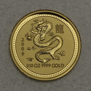 Goldmünze 1/10oz "Drache" 2000 Lunar I – Year of the Dragon (Australien) - Hauptansicht