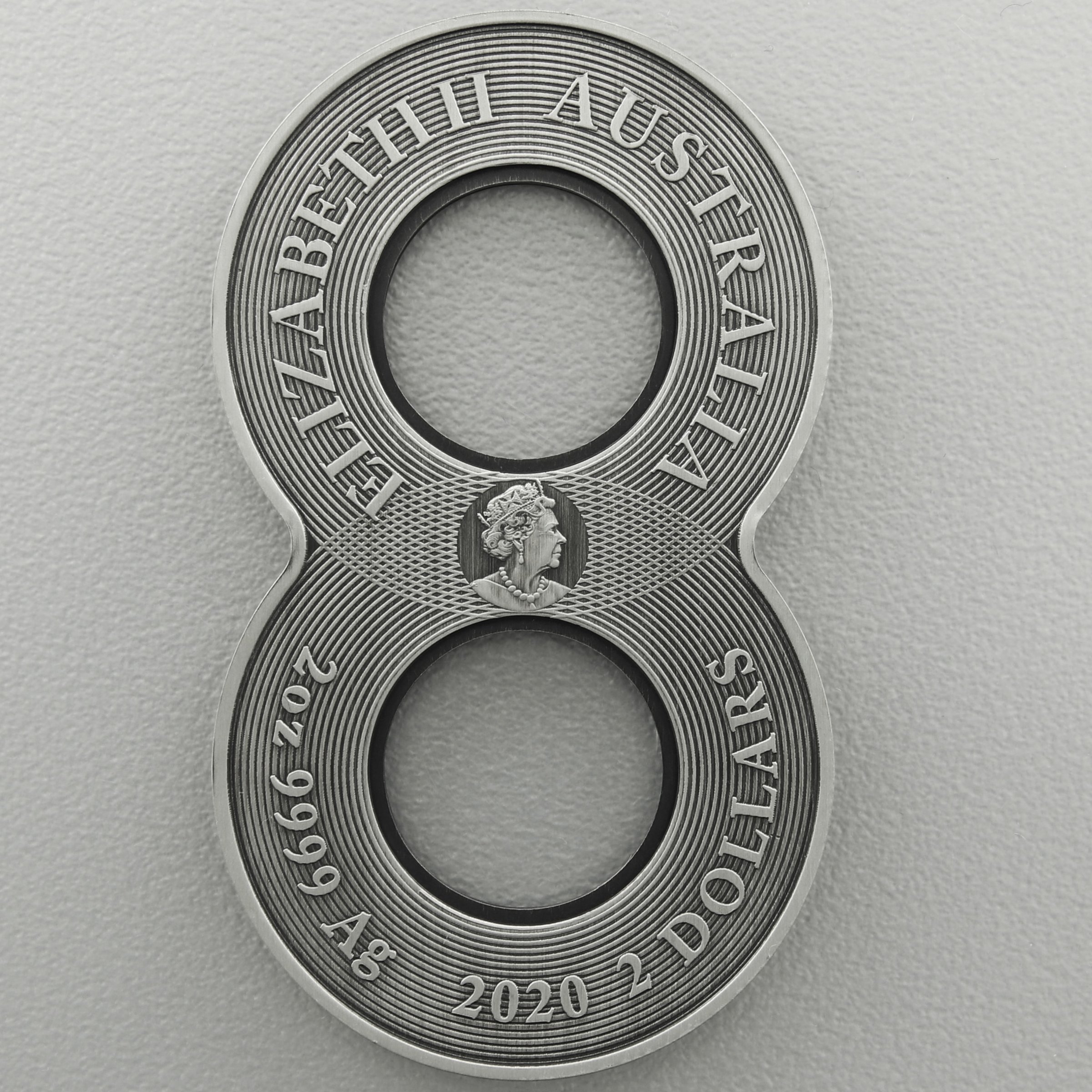 Silbermünze 2oz "Figure 8 Dragon and Phoenix" 2020 (AF) (Australien) - Detailansicht 1