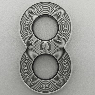 Silbermünze 2oz "Figure 8 Dragon and Phoenix" 2020 (AF) (Australien) - Miniaturansicht 2