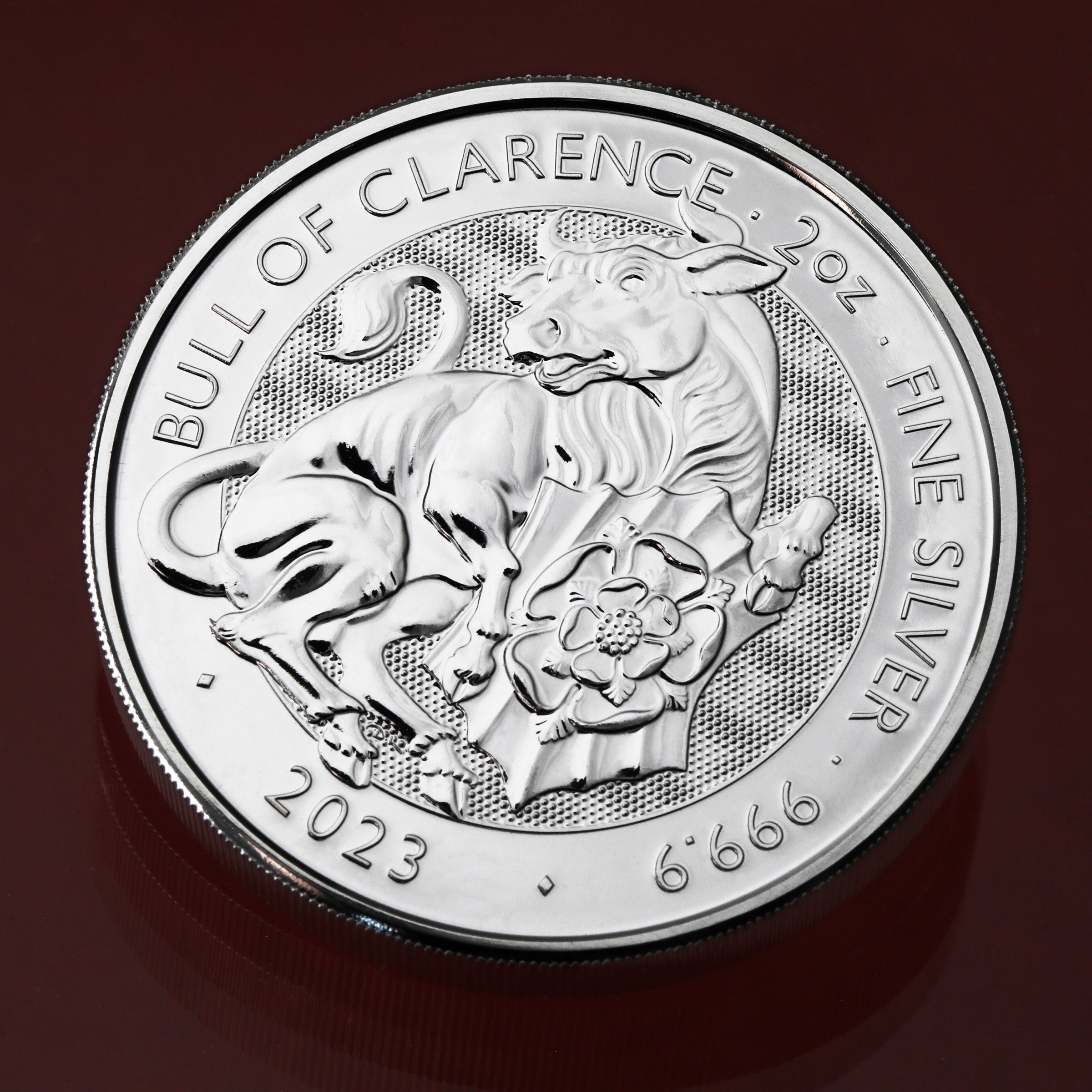Silbermünze 2oz "Bull of Clarence" 2023 Royal Tudor Beasts 19% (Großbritannien) - Detailansicht 4