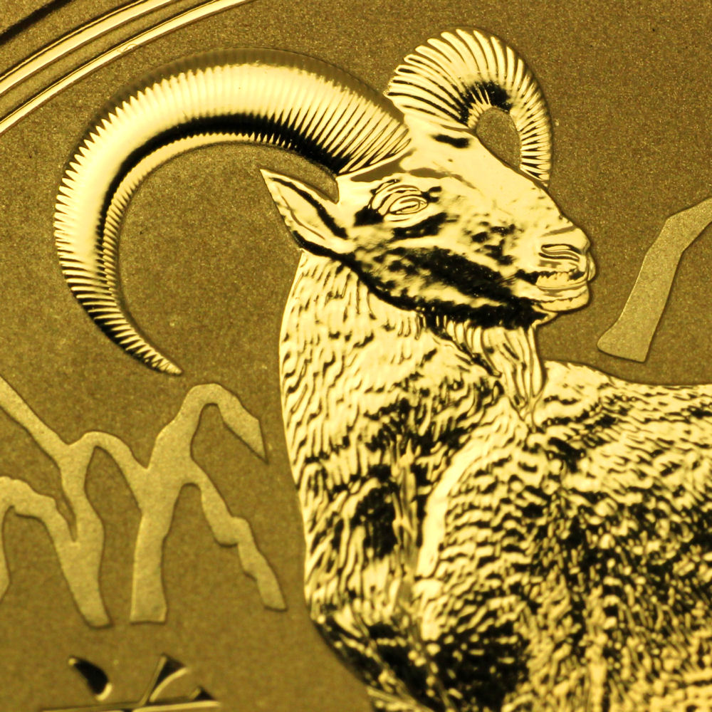 Goldmünze 1oz "Ziege" 2015 Lunar II – Year of the Goat (Australien) - Detailansicht 2