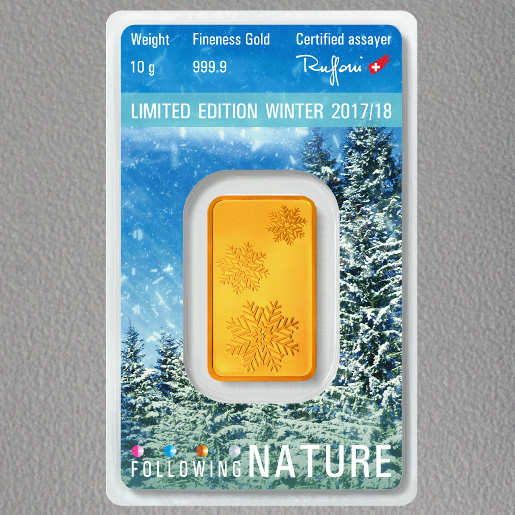 Goldbarren (4x 10g) "Following Nature" ARGOR - Detailansicht 6