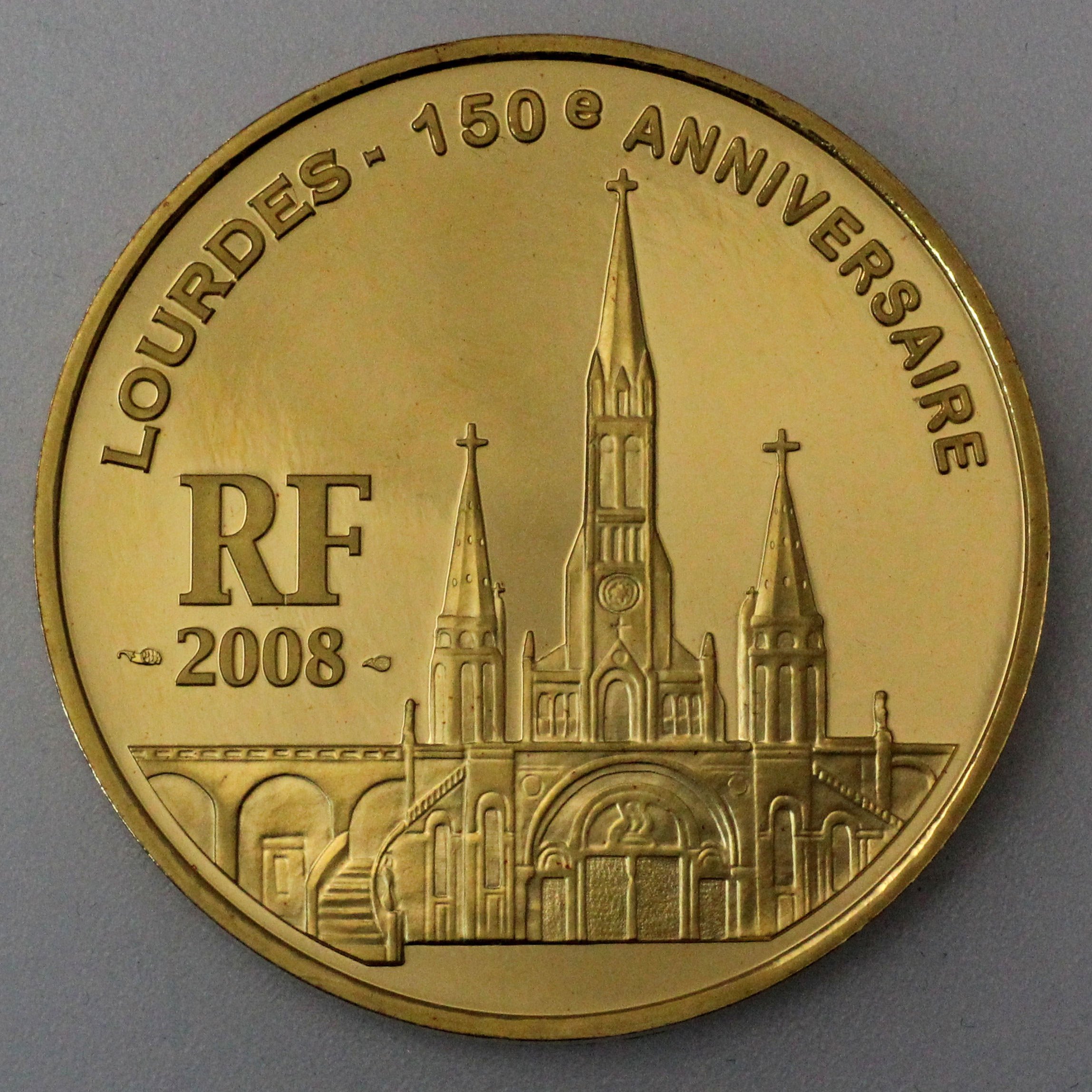 Goldmünze 50 Euro "Lourdes" 2008 (Frankreich) - Hauptansicht