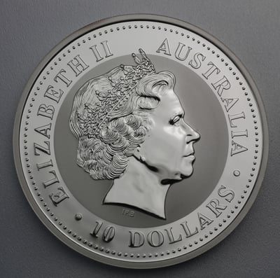 Silbermünze 10oz "Kookaburra" 1992 (Australien) - Miniaturansicht 2