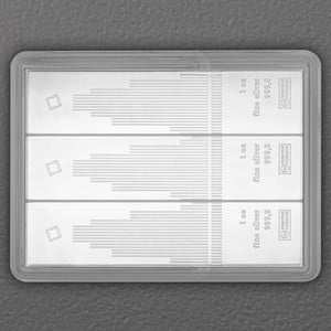 Silbertafel 3 x 1oz VALCAMBI "Skyline" CombiBar - Miniaturansicht 2