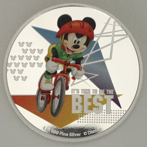 Silbermünze 1oz "It s Time to be the Best" 2020 (PP/koloriert) Disney Mickey Mouse Sports (Niue) - Hauptansicht