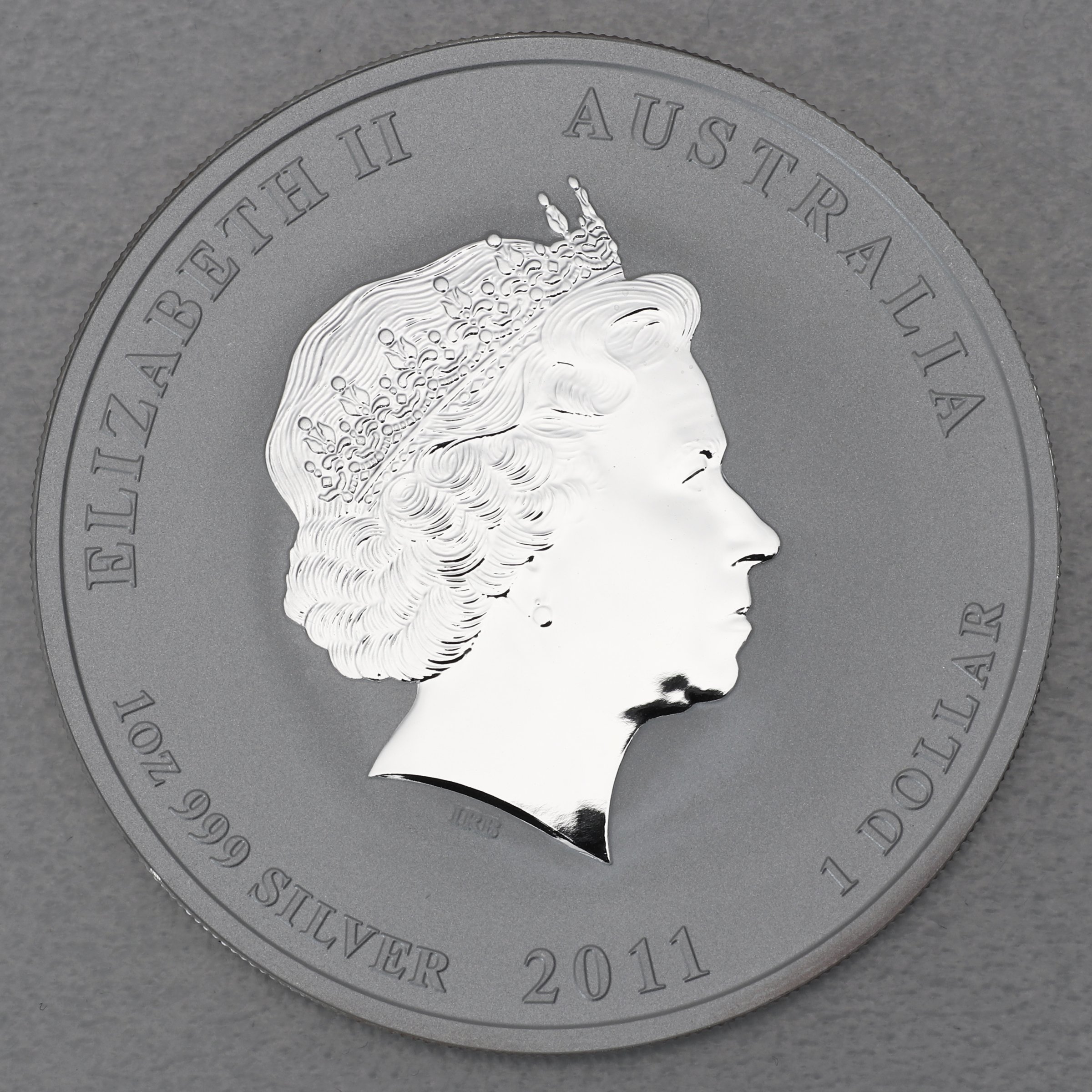 Silbermünze 1oz "Hase" 2011 (vergoldet) Lunar II – Year of the Rabbit (Australien) - Detailansicht 1