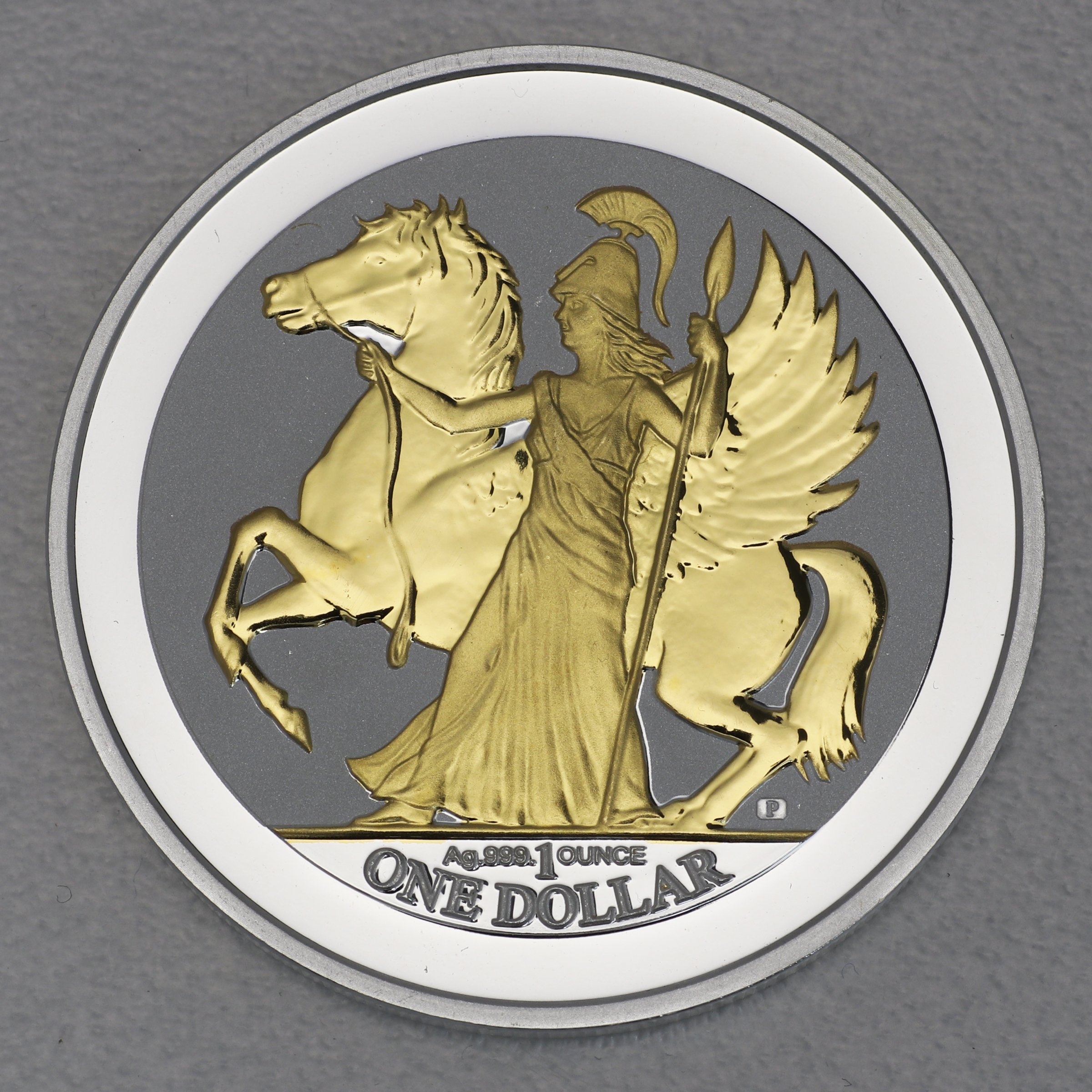 Silbermünze 1oz "Pegasus" 2017 (vergoldet) (Britische Jungferninseln) - Hauptansicht