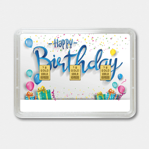 Goldbarren 3g "Zum Geburtstag" (Flip) - Hauptansicht
