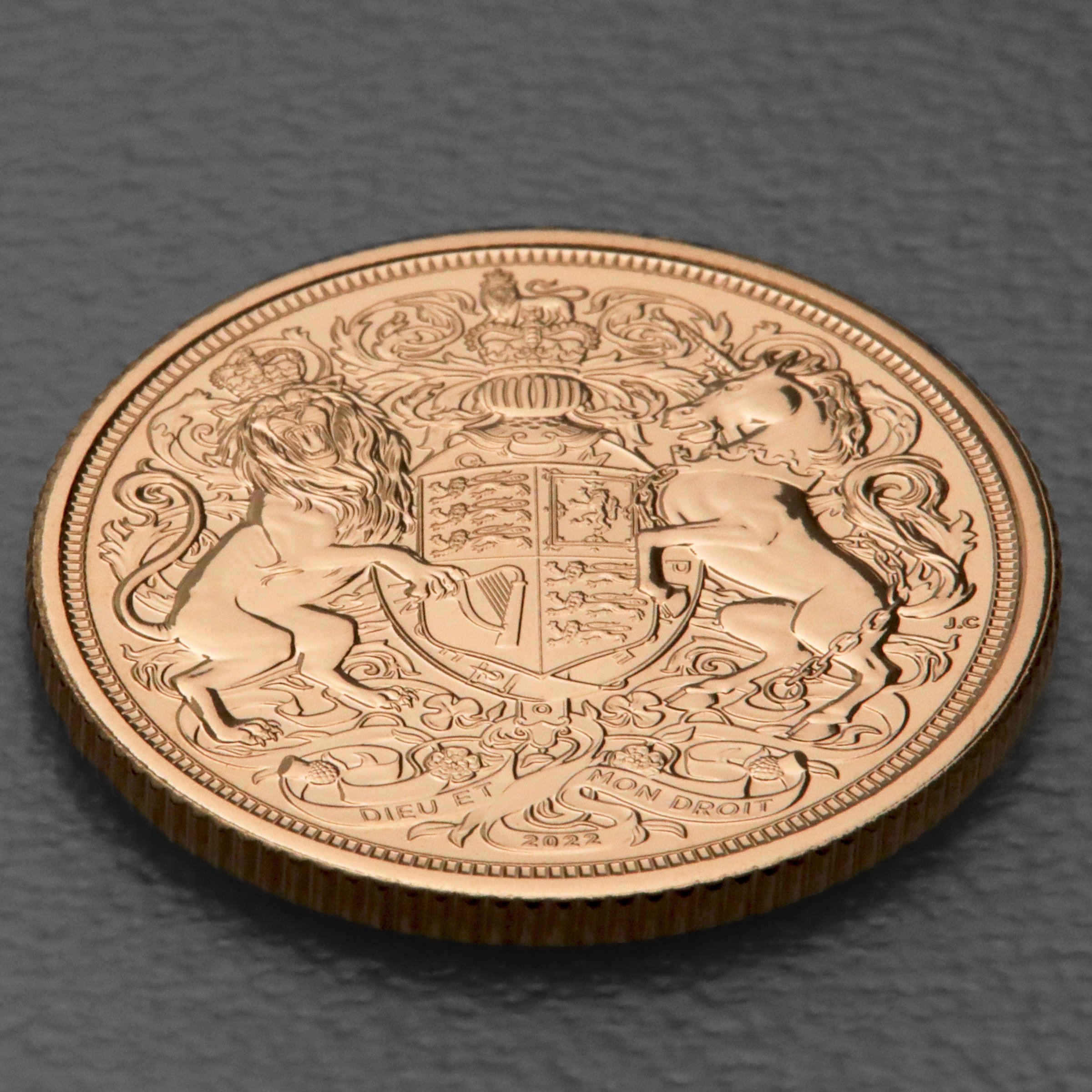 Goldmünze 1 Sovereign "Charles III." 2022 The Memorial (Großbritannien) - Detailansicht 2
