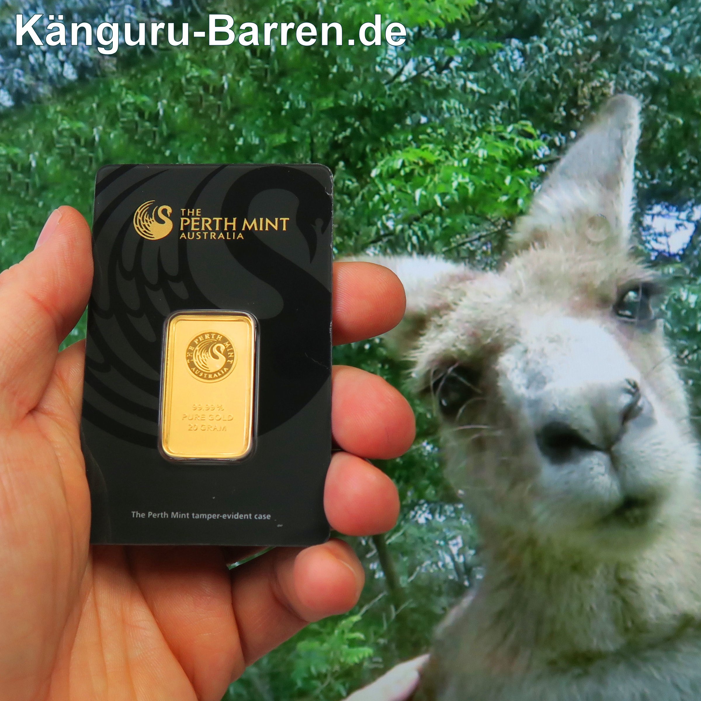 Goldbarren 20g THE PERTH MINT "Känguru" - Detailansicht 2