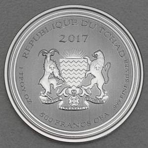 Silbermünze 1oz "Skorpion" 2017 (Tschad) - Miniaturansicht 2