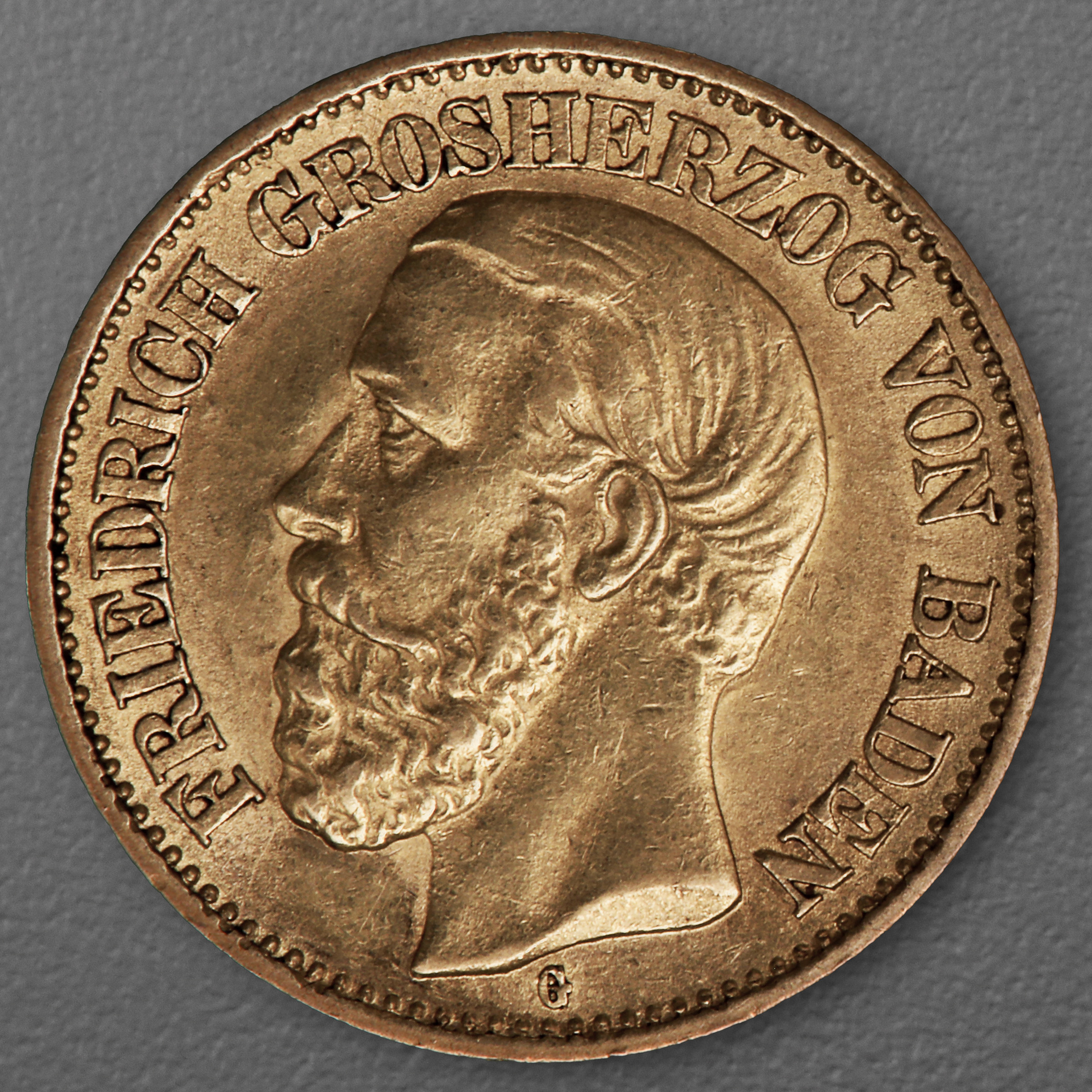 Goldmünze 10 Mark "Friedrich I." 1878-G J.186 (Baden) - Hauptansicht