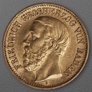 Goldmünze 10 Mark "Friedrich I." 1878-G J.186 (Baden) - Hauptansicht
