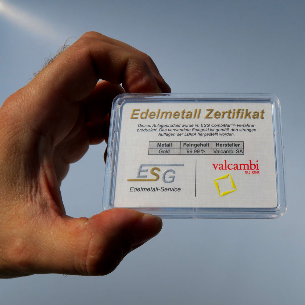 Goldbarren 1g "Gold als Notgroschen" (Flip) - Detailansicht 3