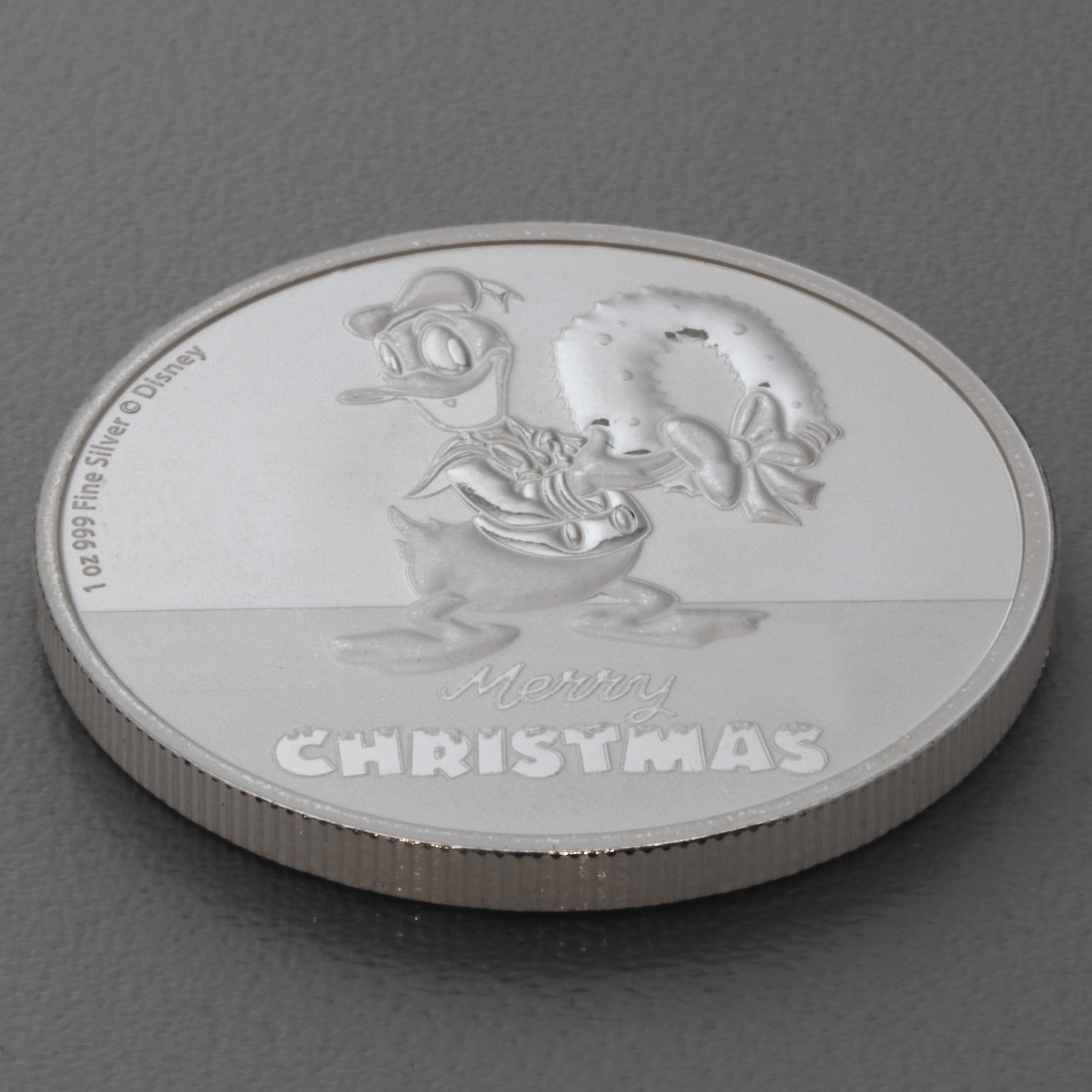 Silbermünze 1oz "Donald Duck" 2022 Disney – Merry Christmas 19% (Niue) - Detailansicht 2