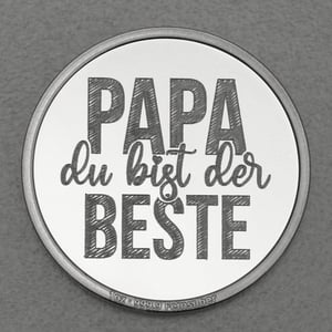 Silbermedaille 1oz "Papa, du bist der Beste" Gravurmedaille - Hauptansicht