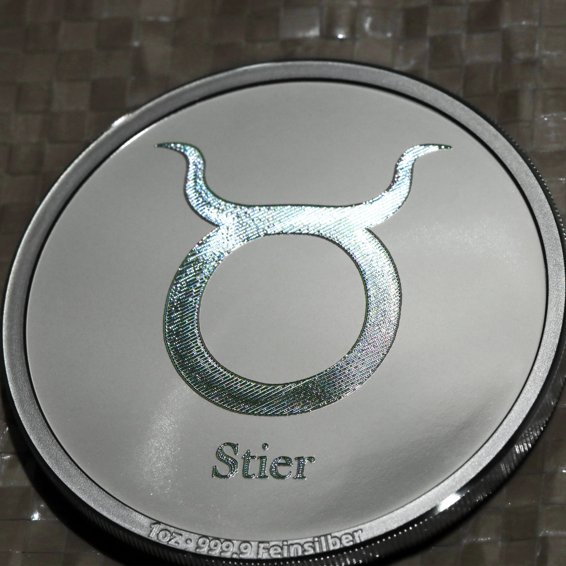 Silbermedaille 1oz "Sternzeichen Stier" Gravurmedaille - Detailansicht 5