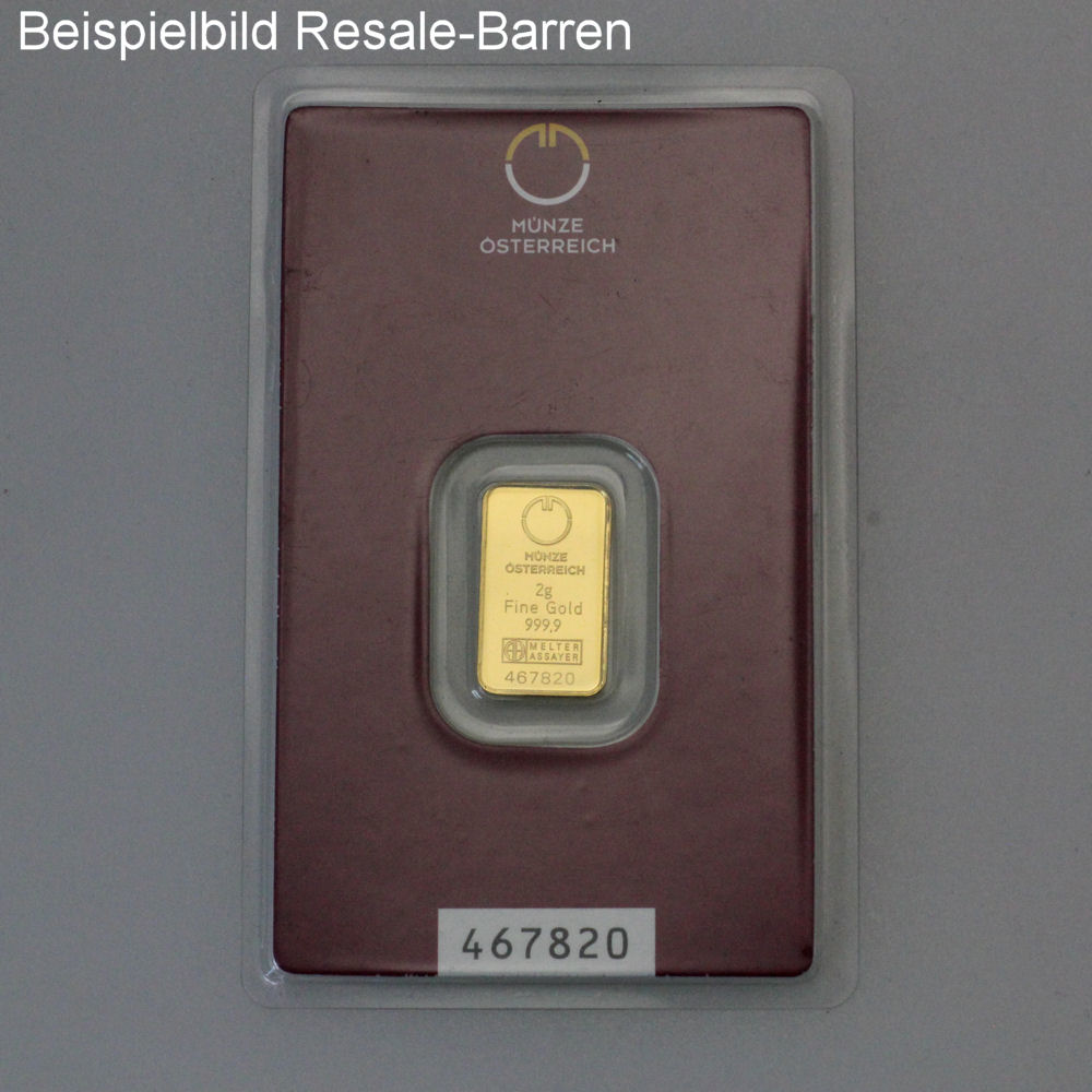 Goldbarren 2g "Resale" (div. Hersteller) - Detailansicht 4