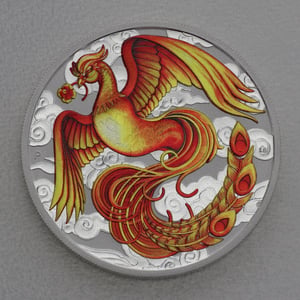 Silbermünze 1oz "Phoenix" 2022 (koloriert) Chinese Myths & Legends (Australien) - Miniaturansicht 1