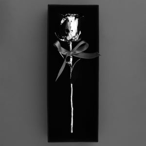 Designobjekt "Silberrose" (versilberte Rose) - Miniaturansicht 2