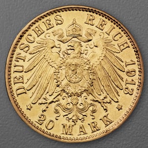 Goldmünze 20 Mark "Otto" 1913-D J.200 (Bayern) - Miniaturansicht 2