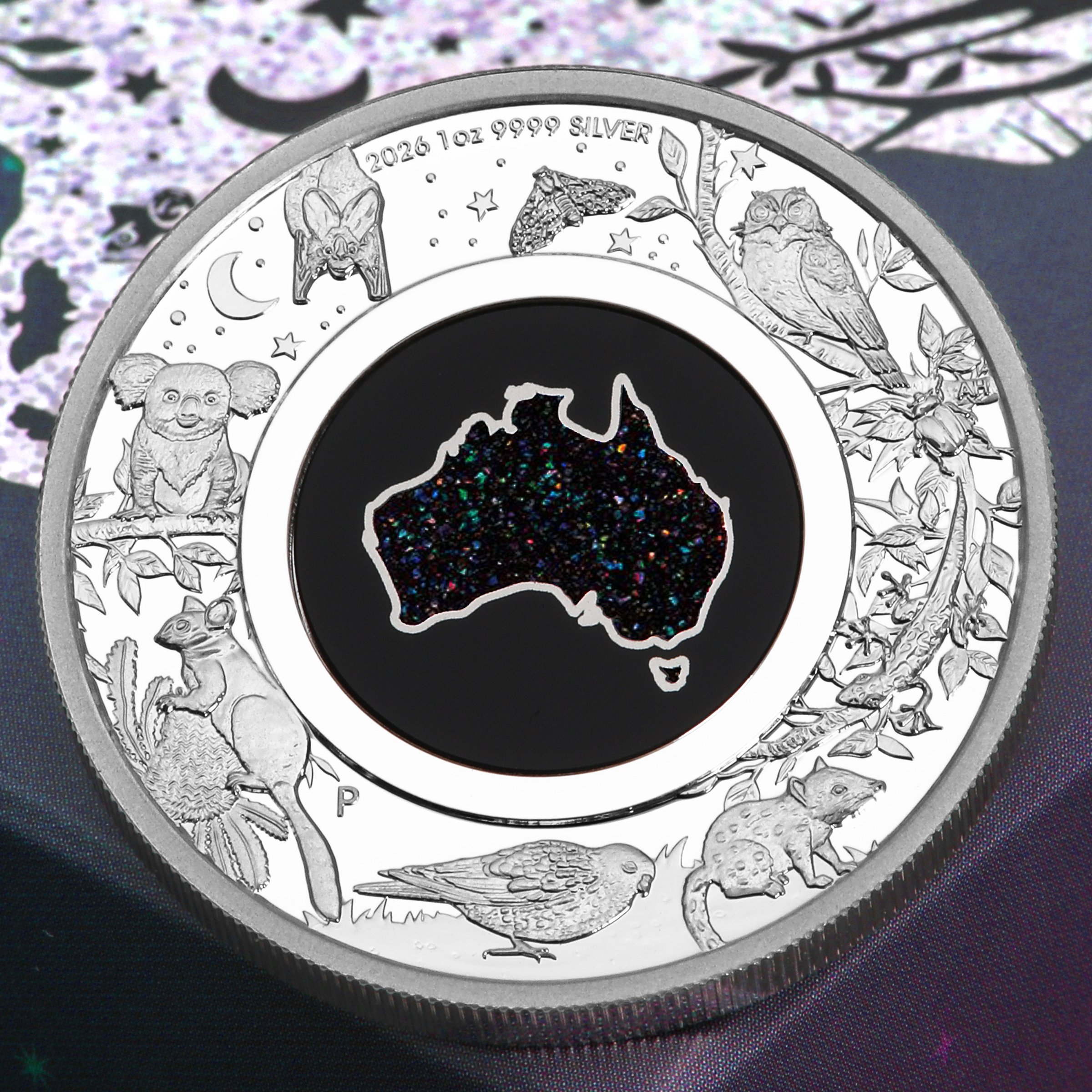 Silbermünze 1oz "Matrix-Opal" 2026 (PP) Great Southern Land – Nocturnal (Australien) - Detailansicht 5