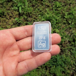 Silberbarren 20g ESG geprägt gravierbar Recyclingsilber - Miniaturansicht 5