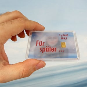 Goldbarren 1g "Für später" (Flip) - Miniaturansicht 2