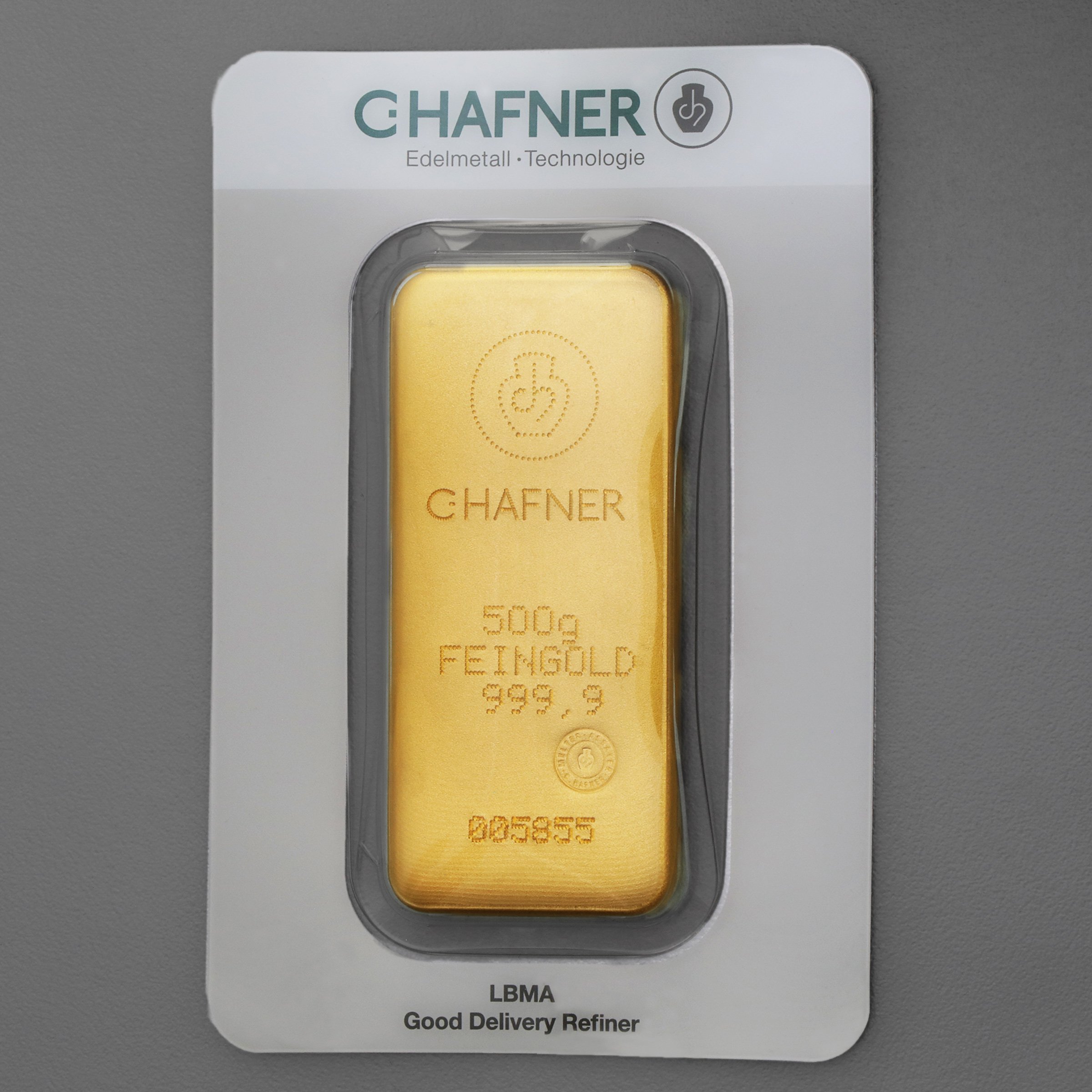 Goldbarren 500g "C.HAFNER - Gussform" - Hauptansicht
