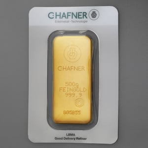 Goldbarren 500g "C.HAFNER - Gussform" - Hauptansicht