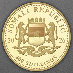 Goldmünze 1/4oz "Elefant" 2026 African Wildlife (Somalia) - Miniaturansicht 2