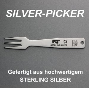 Gourmet-Gabel "Oliven-Picker" Sterling-Silber - Miniaturansicht 2