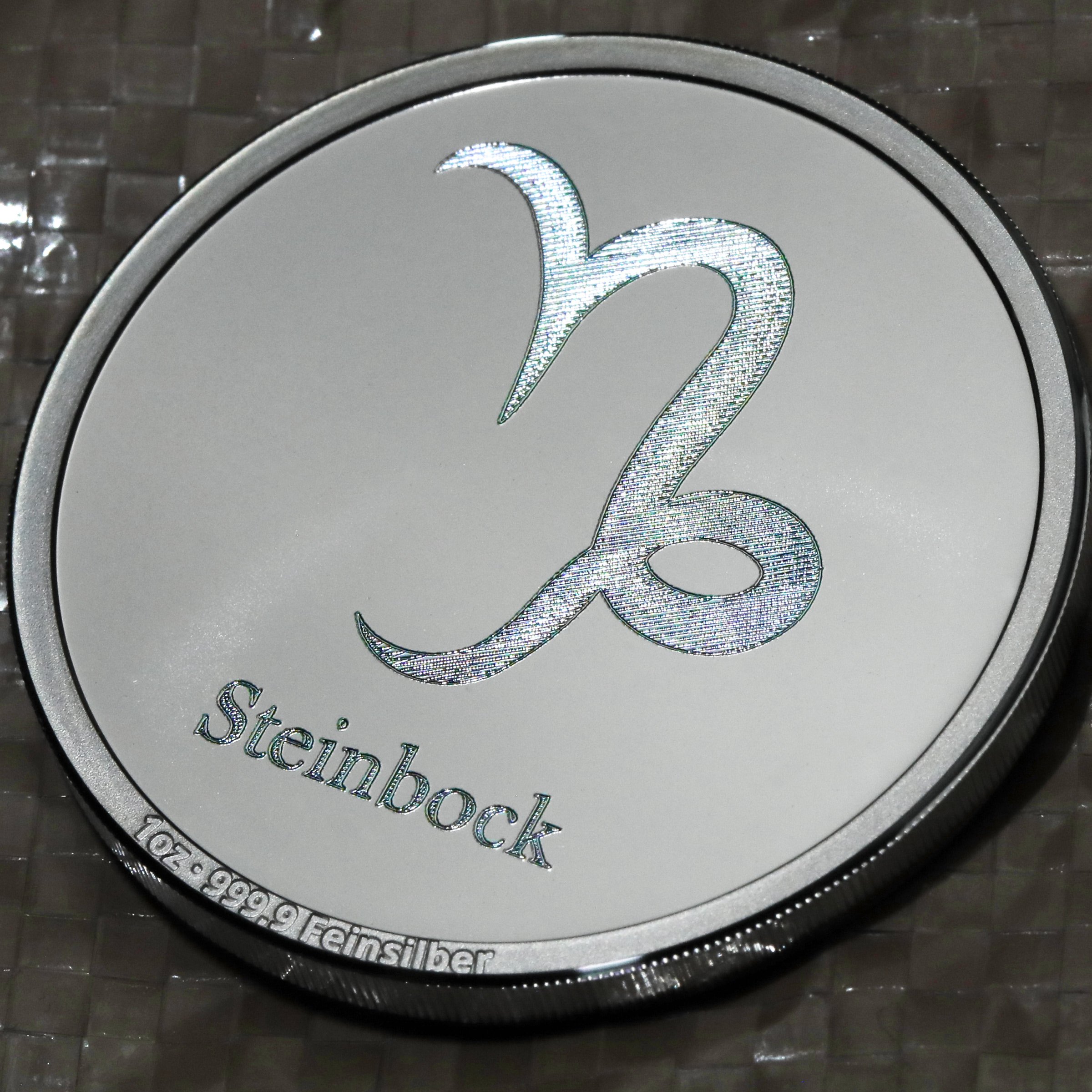 Silbermedaille 1oz "Sternzeichen Steinbock" Gravurmedaille - Detailansicht 5