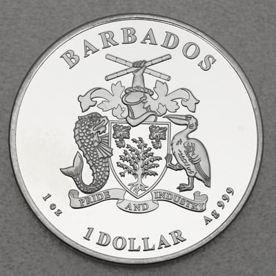Silbermünze 1oz "Seepferdchen" 2021 (vergoldet) Caribbean Silver (Barbados) - Miniaturansicht 2