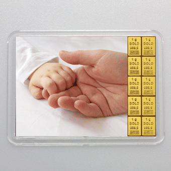 Goldbarren 10g "Alles Gute/Geburt"(Flip) - Hauptansicht